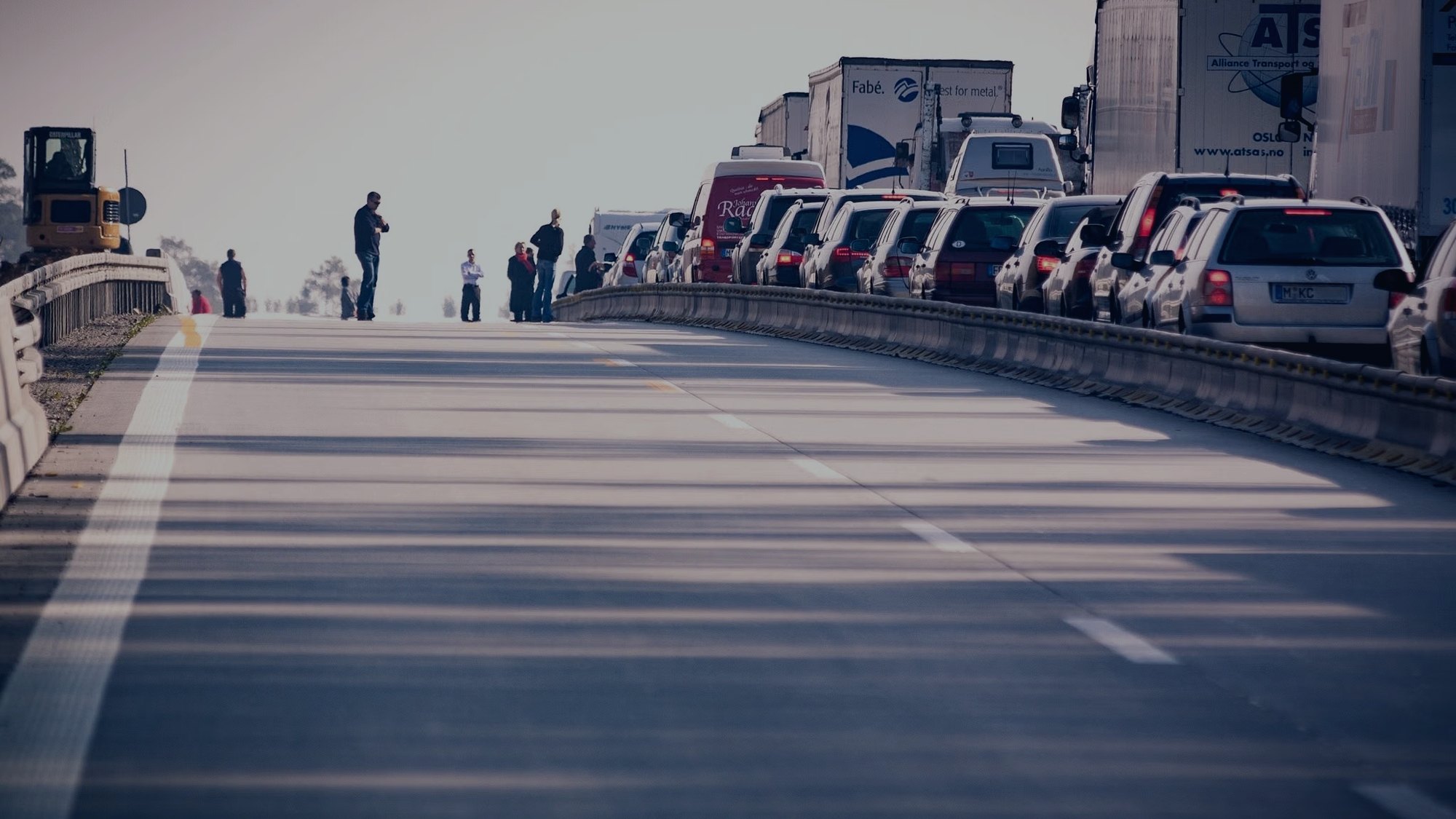 Cars queueing at the San Ysidro port of entry between San Diego and Tijuana